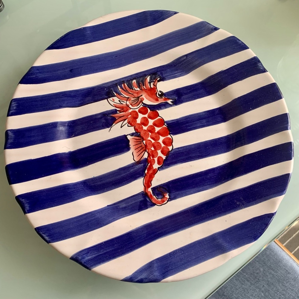 Vietri Silimene Seahorse Plate